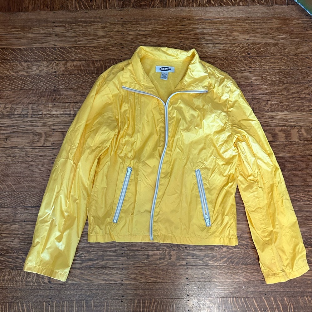 Yellow Old Navy wind breaker jacket